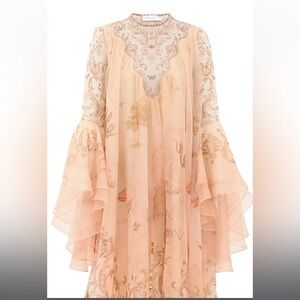 Zimmermann peach paisley color Maxi Dress AU size 0